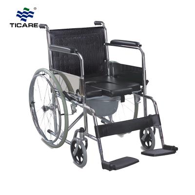 TC609U Foldable Commode Seat Wheelchair - TICARE HEALTH