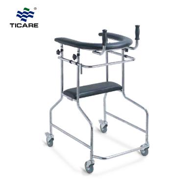 TC971 4 Wheels Standing Frame Walker With Seat And Brake - TICARE HEALTH