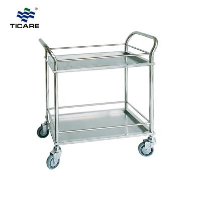 TC9041 Two Layers Stainless Steel Treatment Trolley - TICARE HEALTH