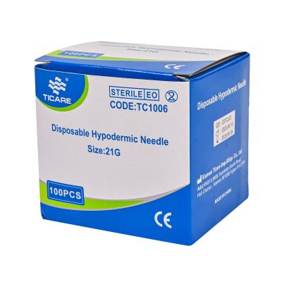 TICARE® Hypodermic Needle, 18G-30G, Colors Code, Regular Needle Length 13mm/38mm