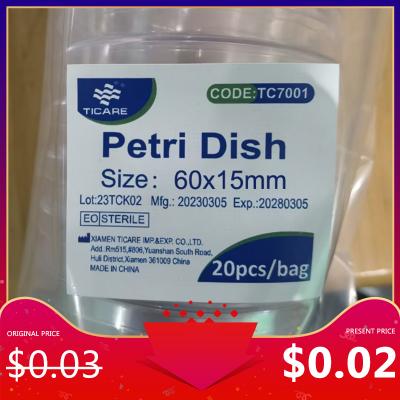 Disposable PS Petri Dishes 60 mm x 15 mm - TICARE HEALTH