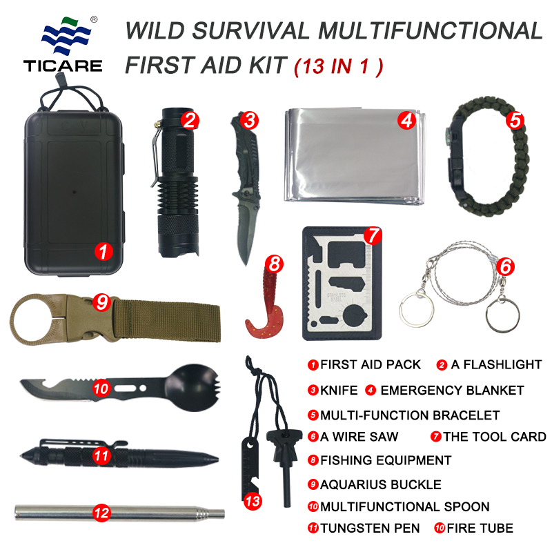 Survival Gear Kit 13 In 1